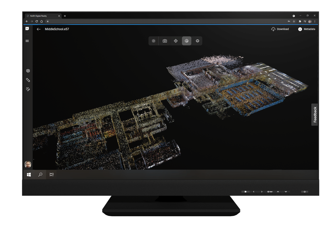 3D Data on Desktop Monitor
