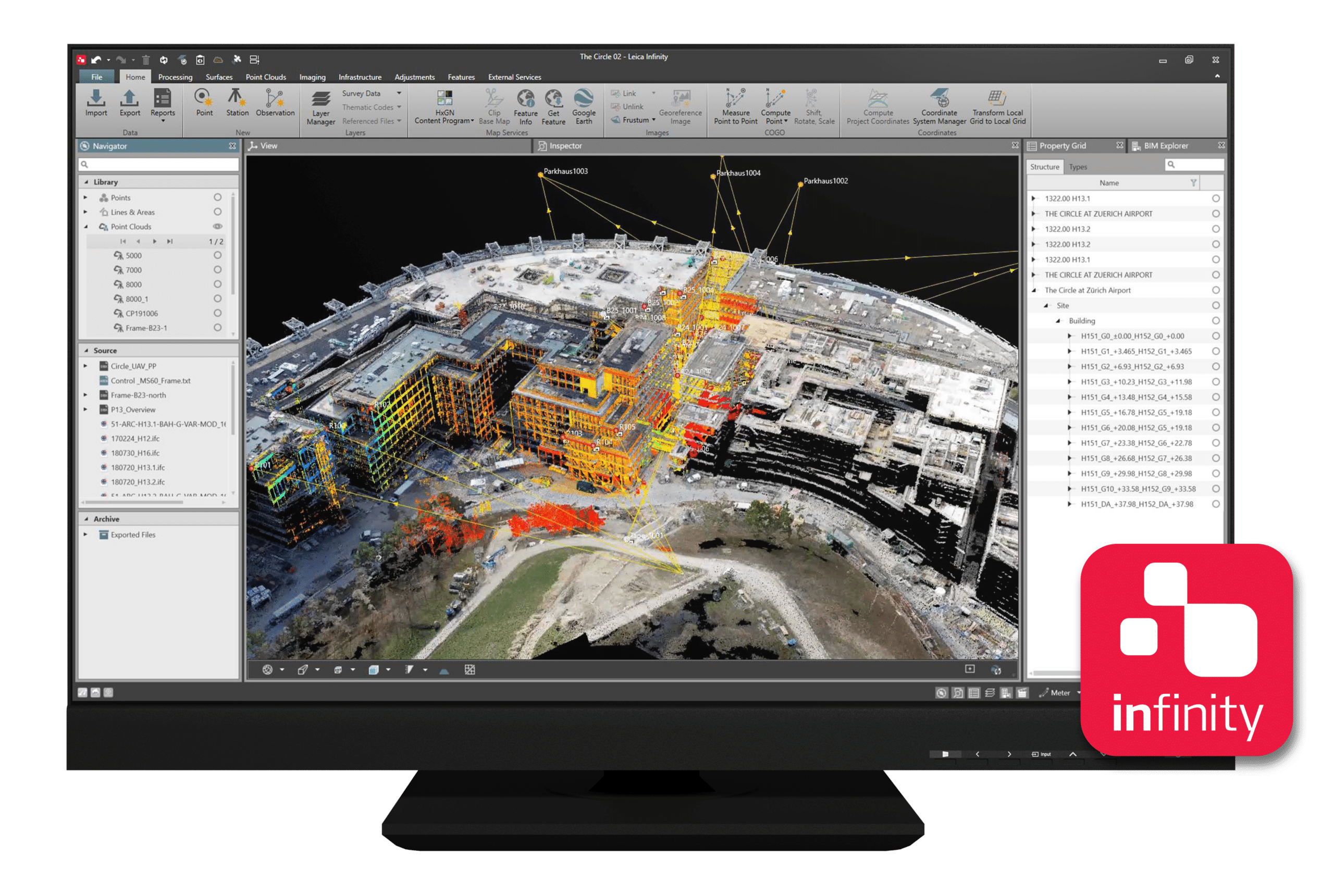 Integration with Leica Infinity and any Windows software